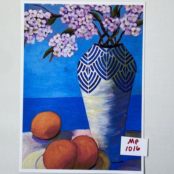 Kitchen Art Original Cherry Blossom Still Life  Art Print, Wall Decor Handmade - Picture 6 of 6